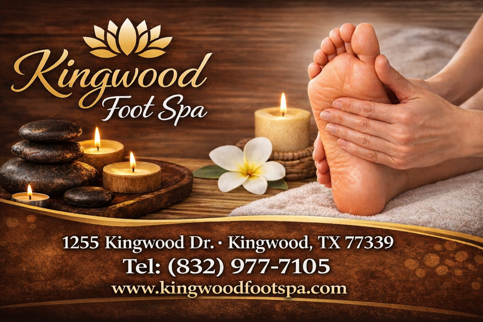 Kingwood Foot Spa Business Card